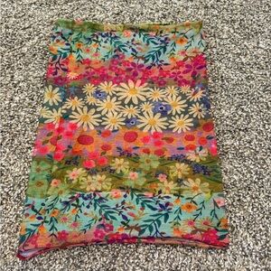 Floral Multicolor Knit Skirt